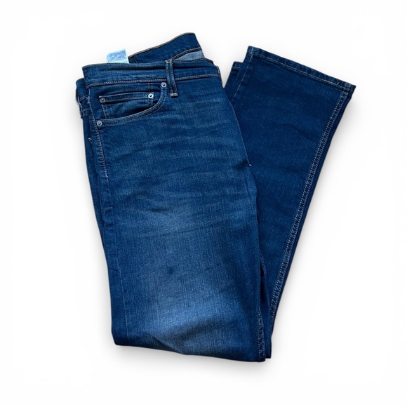 Levi's 513 Men's Straight Fit Dark Blue Jeans - Picture 2 of 4